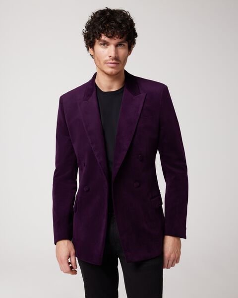 Slim Fit Double Breasted Velvet Tuxedo